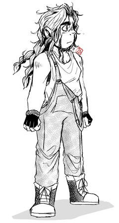 Fullbody ($15) + Sketchy Lines ($3) + Whitescale/Hatching ($3) = $21